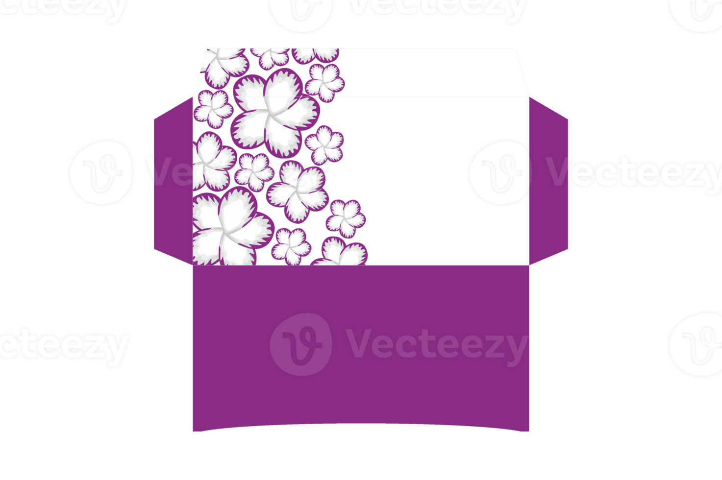 Envelope Design With Flower Theme png