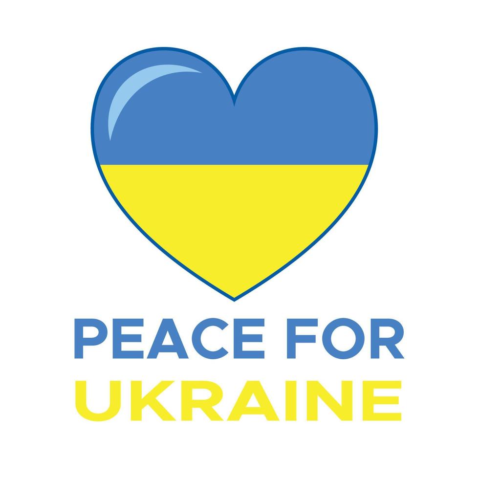 diseño de vector plano de símbolo de paz para ucrania