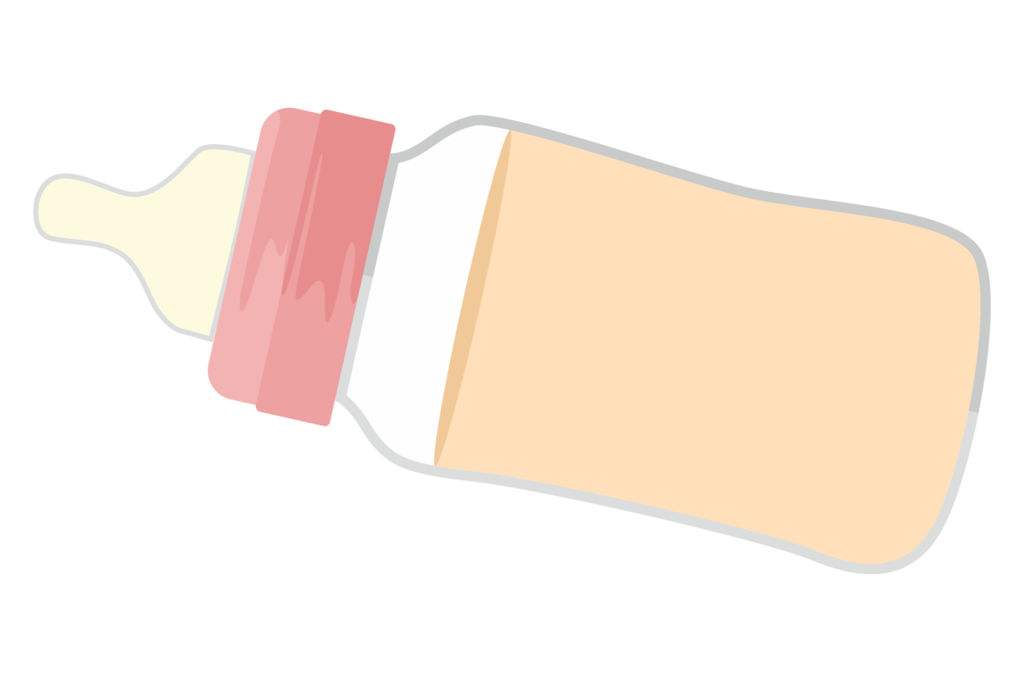 Illustration of a Milk Bottle for Babies png