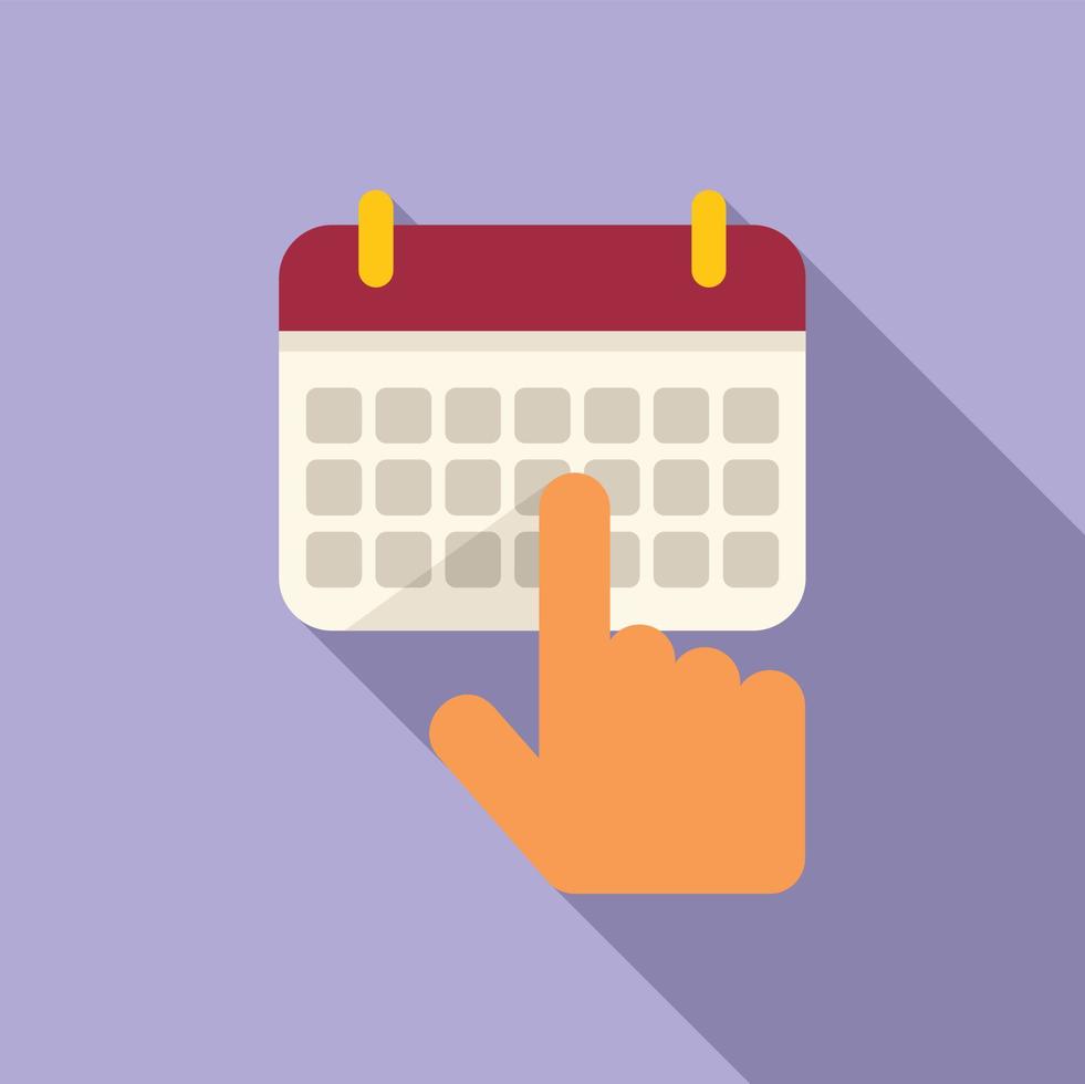 Check calendar icon flat vector. Service customer vector
