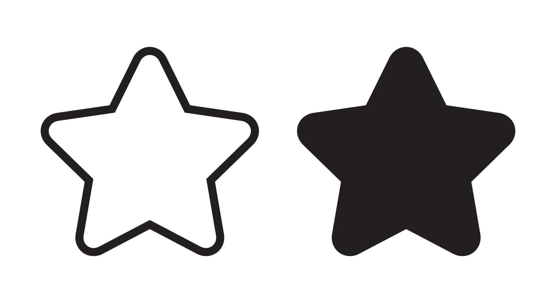 Star icon vector in round shape style