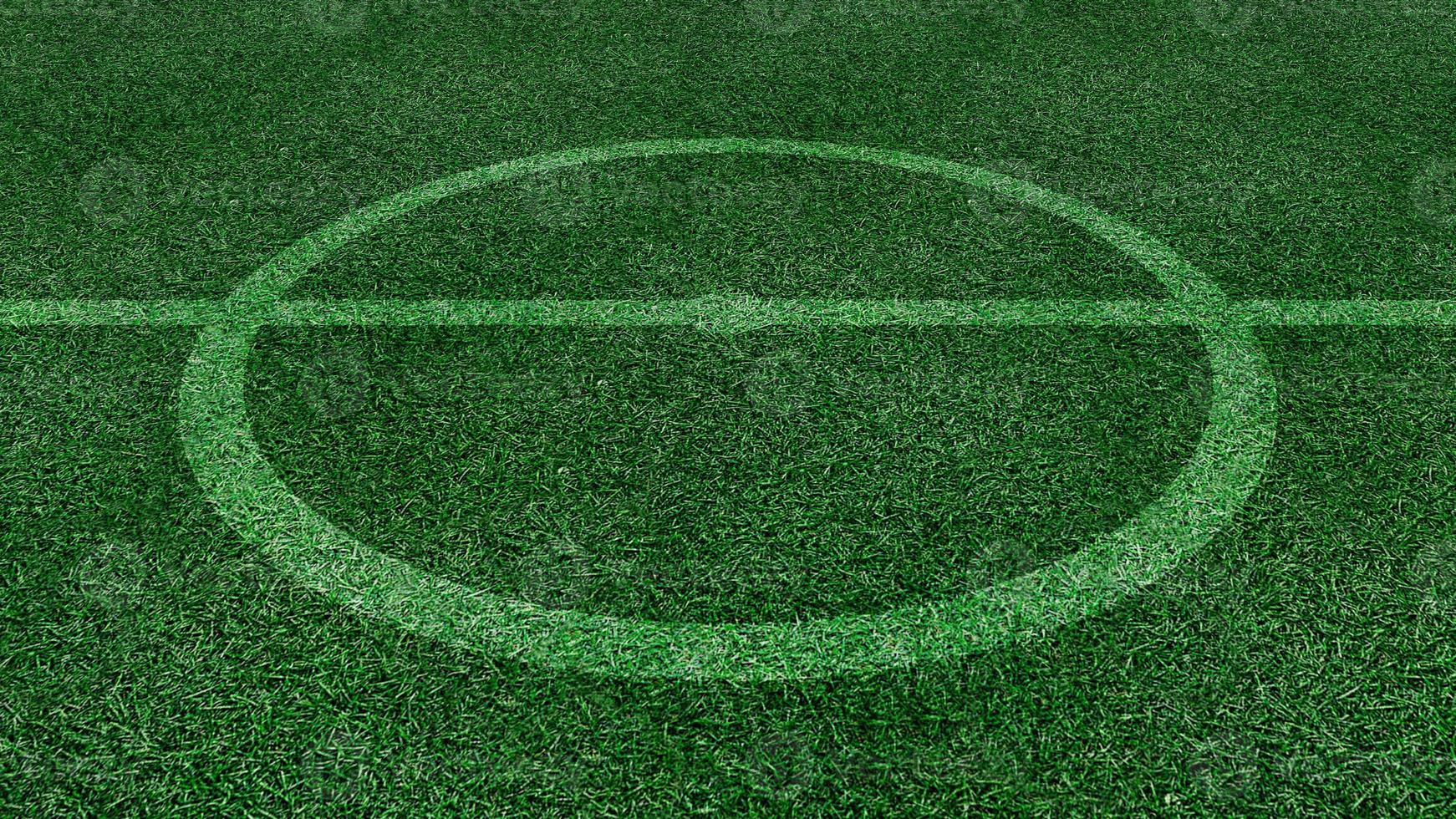 Football field or soccer field top view, green lawn court. 19187947