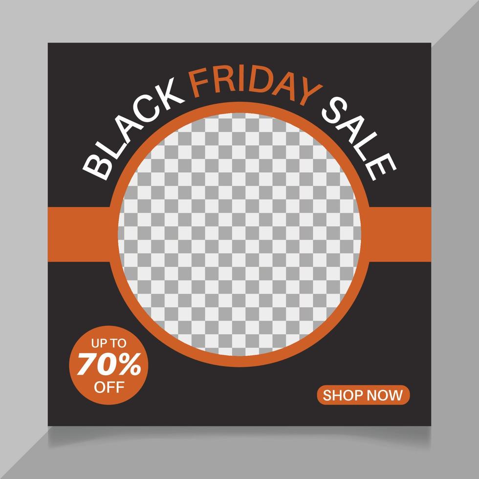 Black friday sale social media post design vector