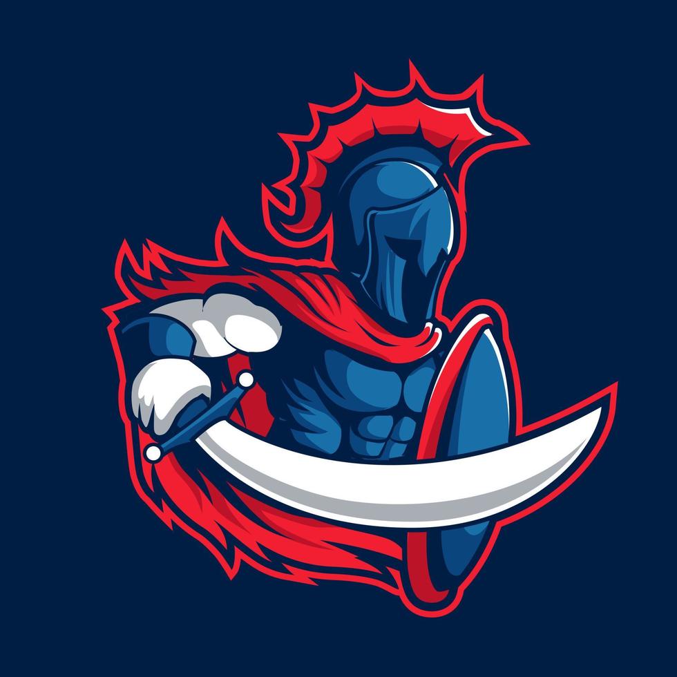 Spartan Warrior Logo Vector Mascot Design