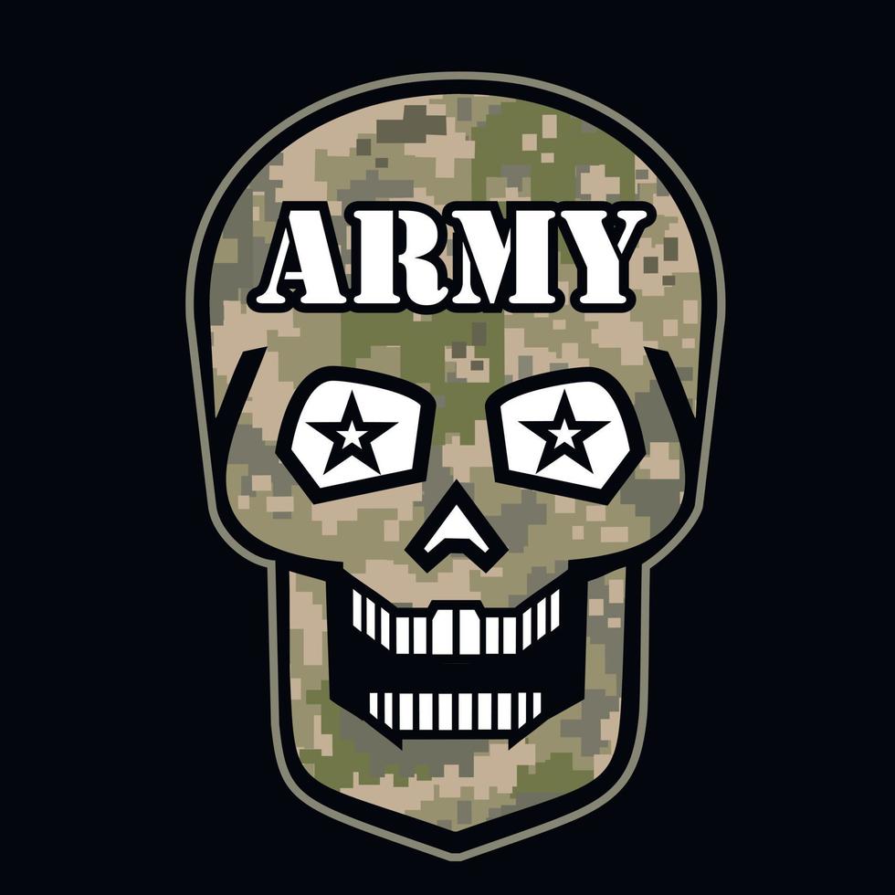 combat, military chevron with skull vector