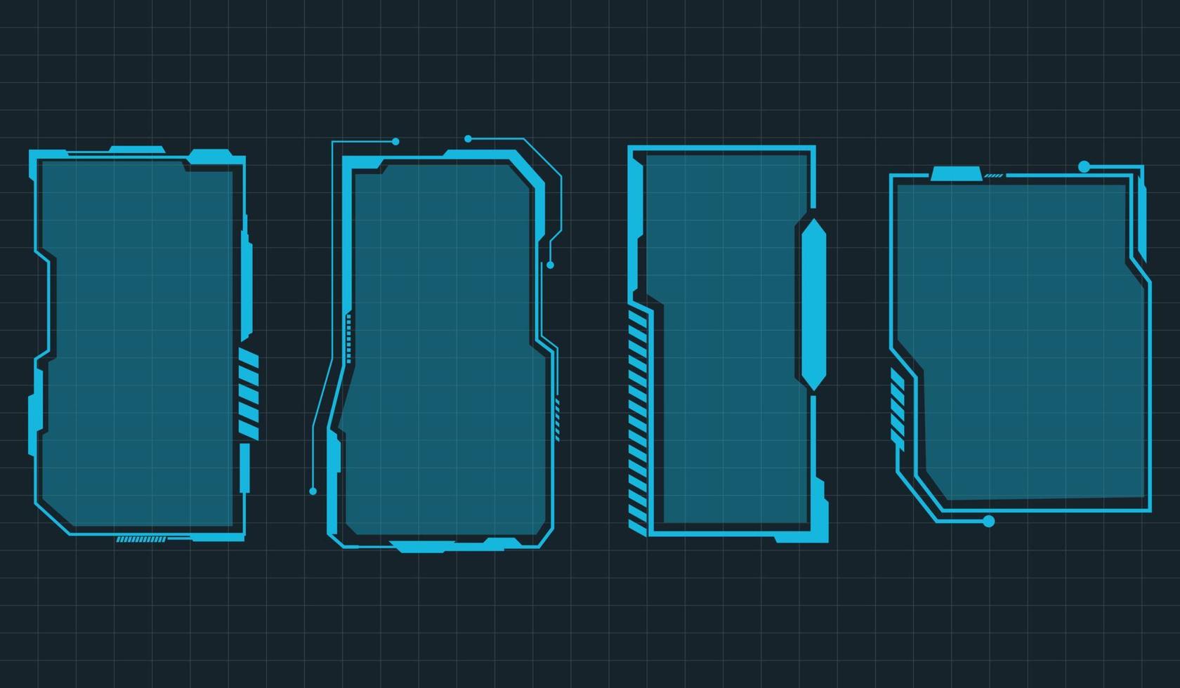 futuristic vector hud interface screen design digital callouts titles hud- ui gui futuristic user