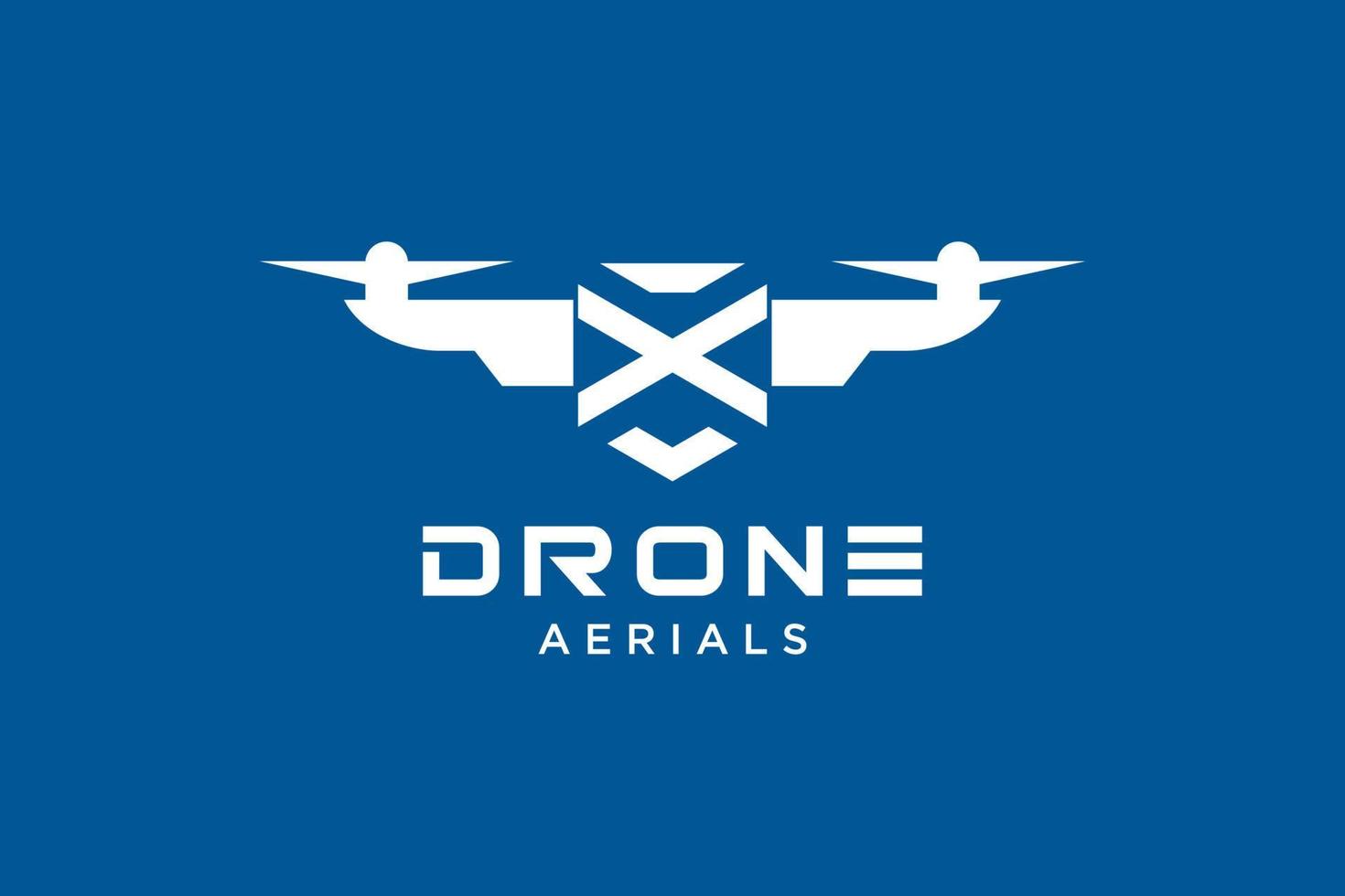 Letter X Drone logo design template. Photography drone icon vector. Creative design. Illustration vector