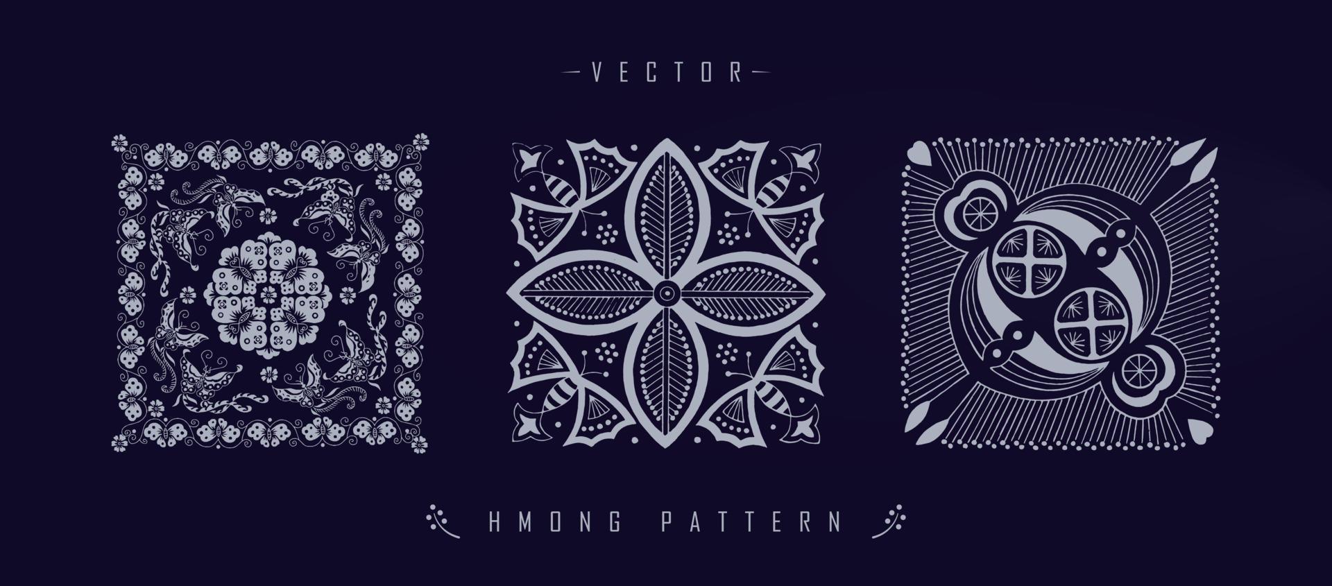 Chinese traditional art patterns vector