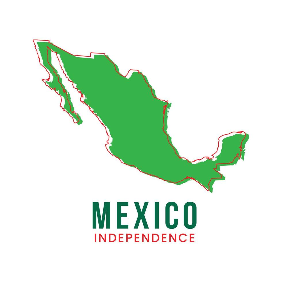 mapa de contorno de la plantilla de diseño vectorial de México. vector