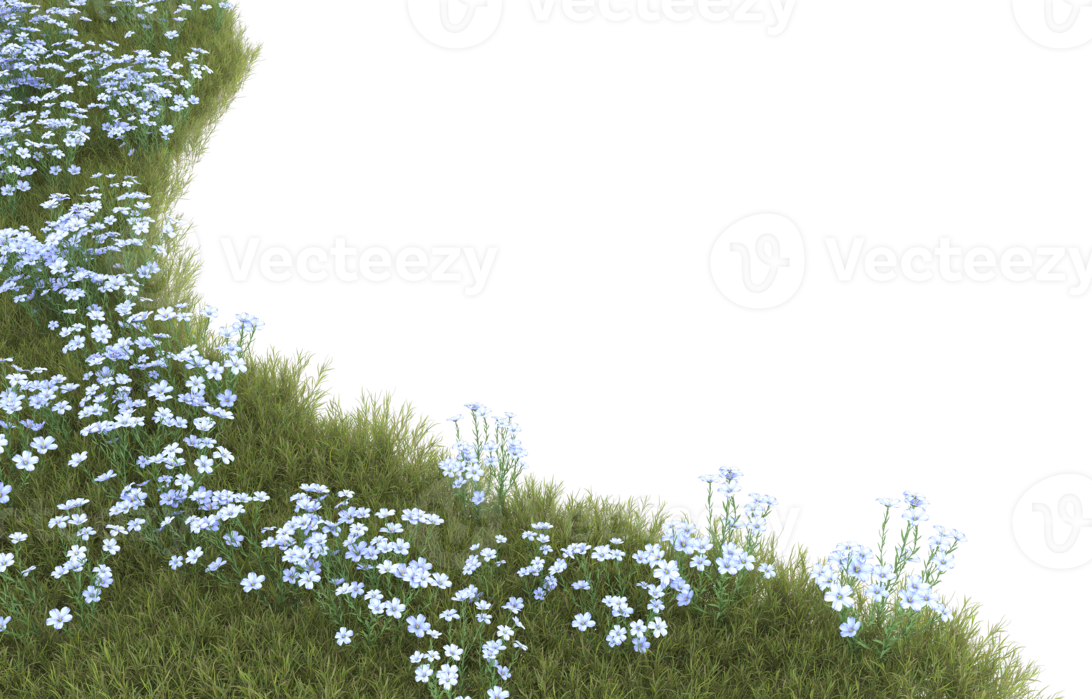 Realistic foliage isolated on transparent background. 3d rendering - illustration png