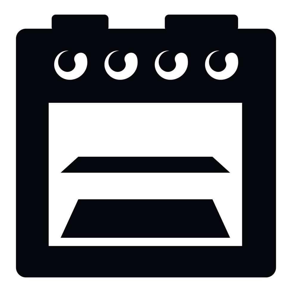 Stove gas icon, simple style vector