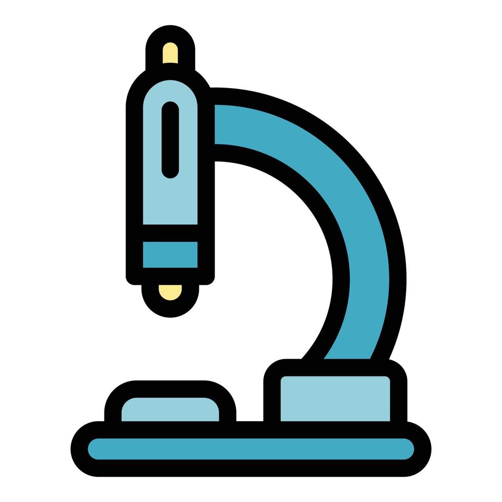 Nursing microscope icon color outline vector