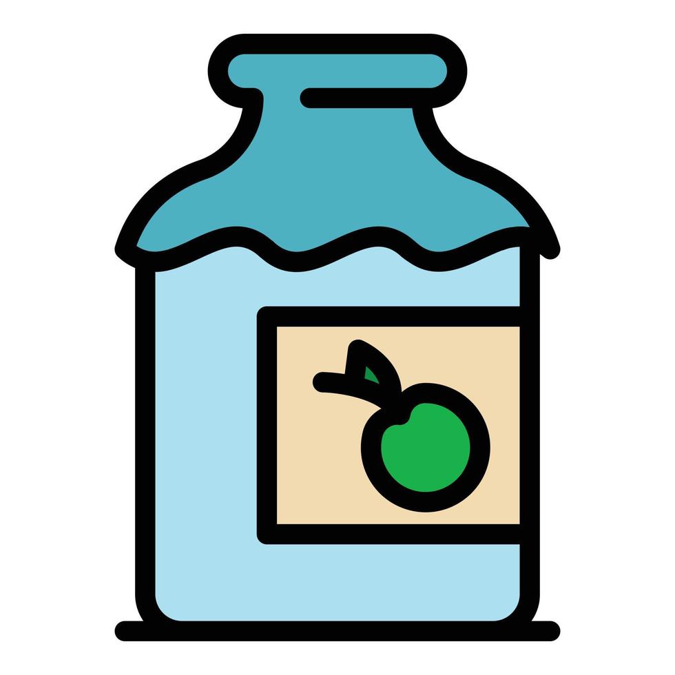 Farm jar icon color outline vector