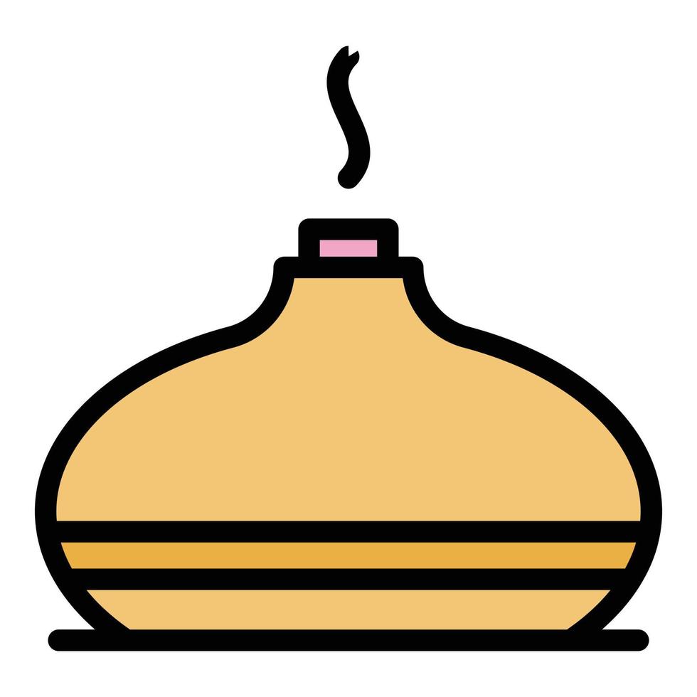 Lamp diffuser icon color outline vector