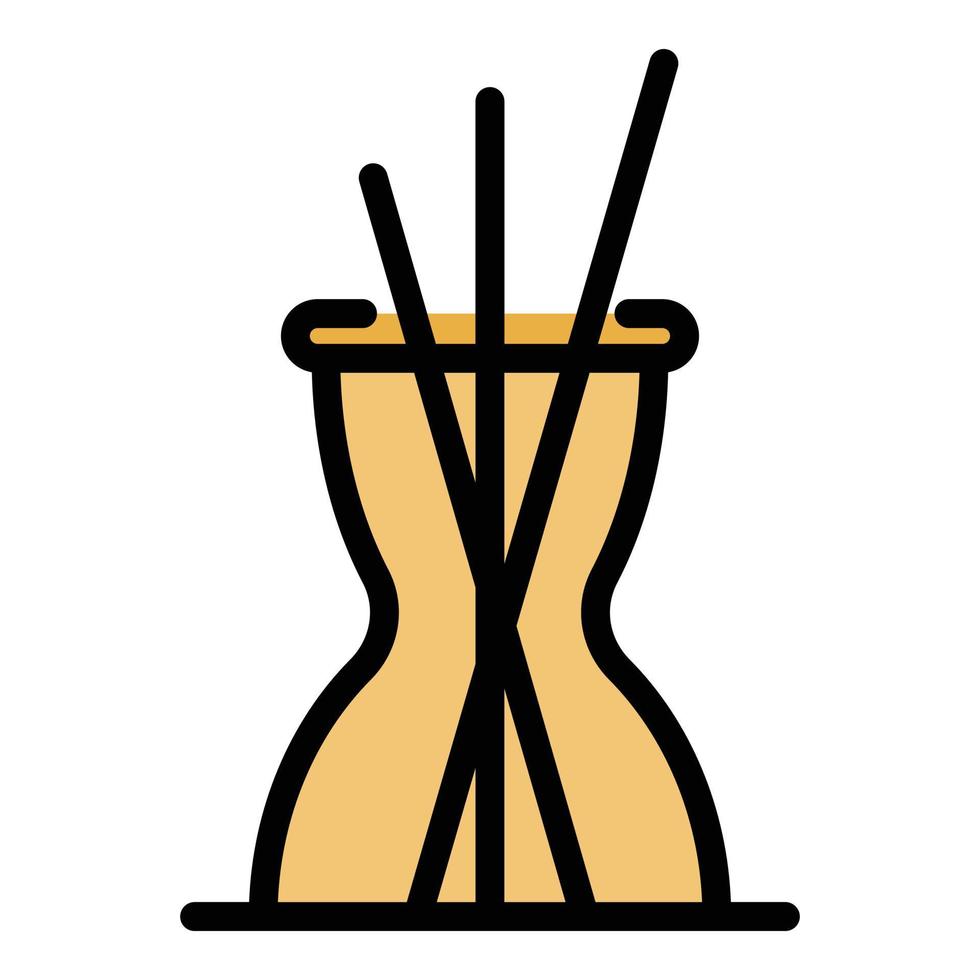 Sticks diffuser icon color outline vector