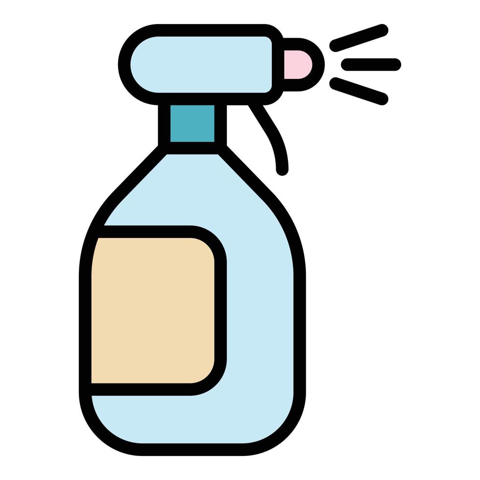 Spray disinfection icon color outline vector