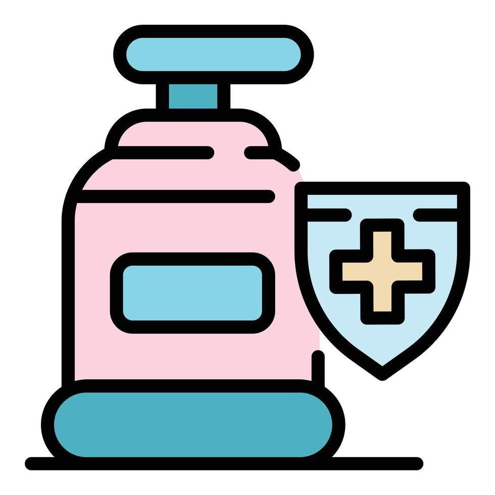 Medical disinfection dispenser icon color outline vector