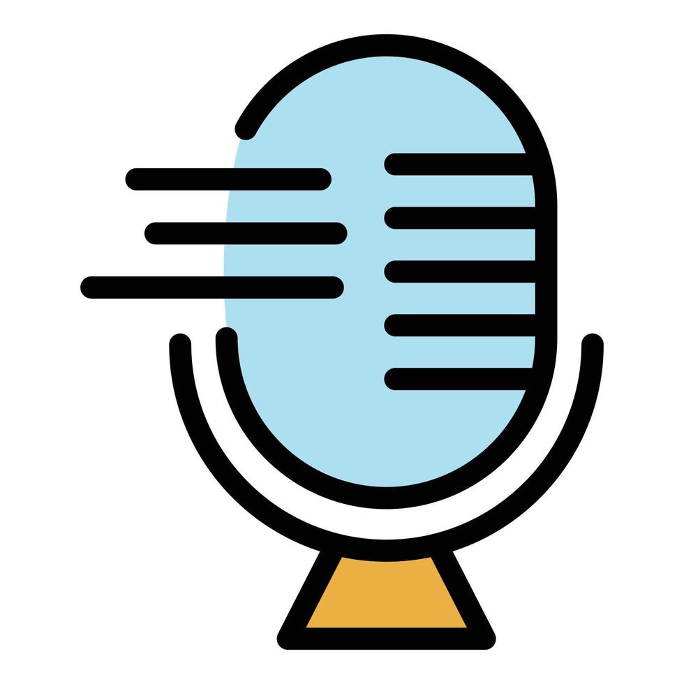 Podcast education icon color outline vector