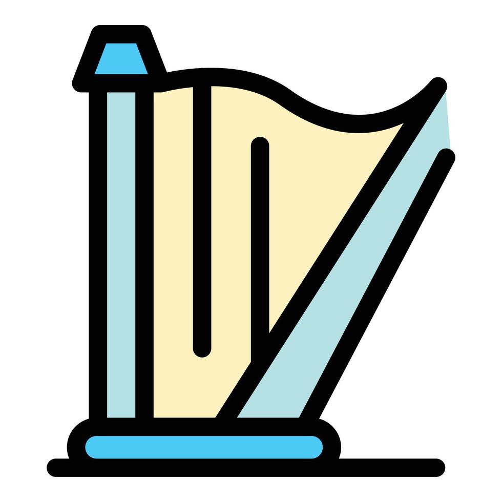 School harp icon color outline vector