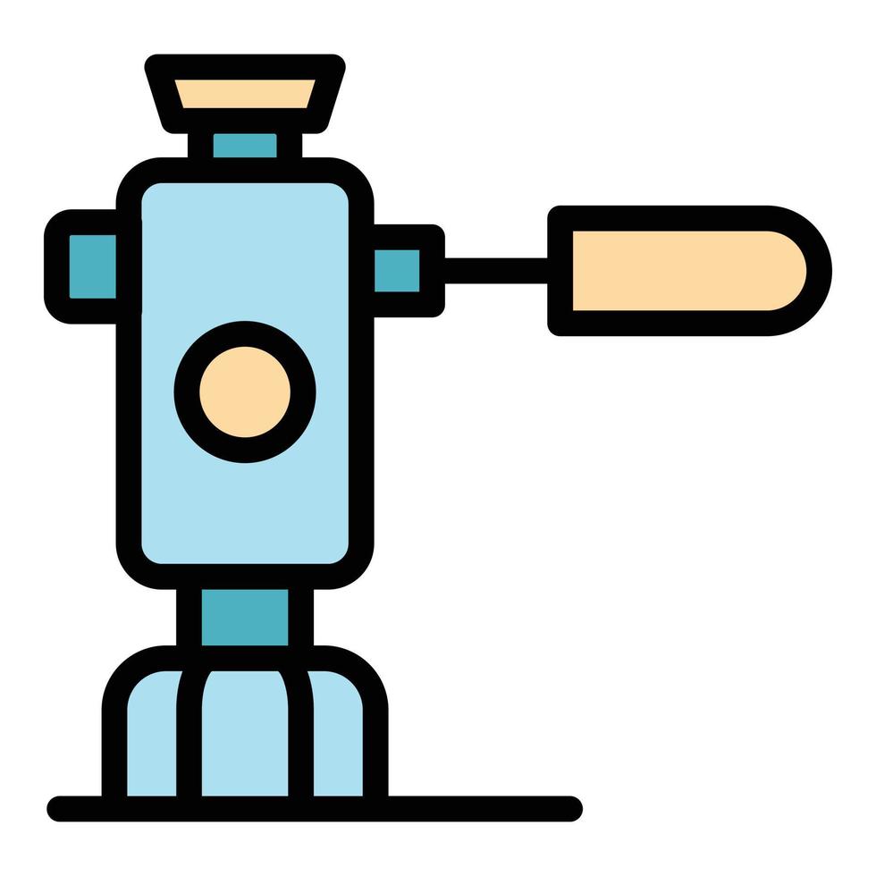 Tripod rack icon color outline vector