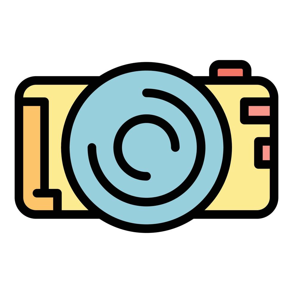 Video camera icon color outline vector