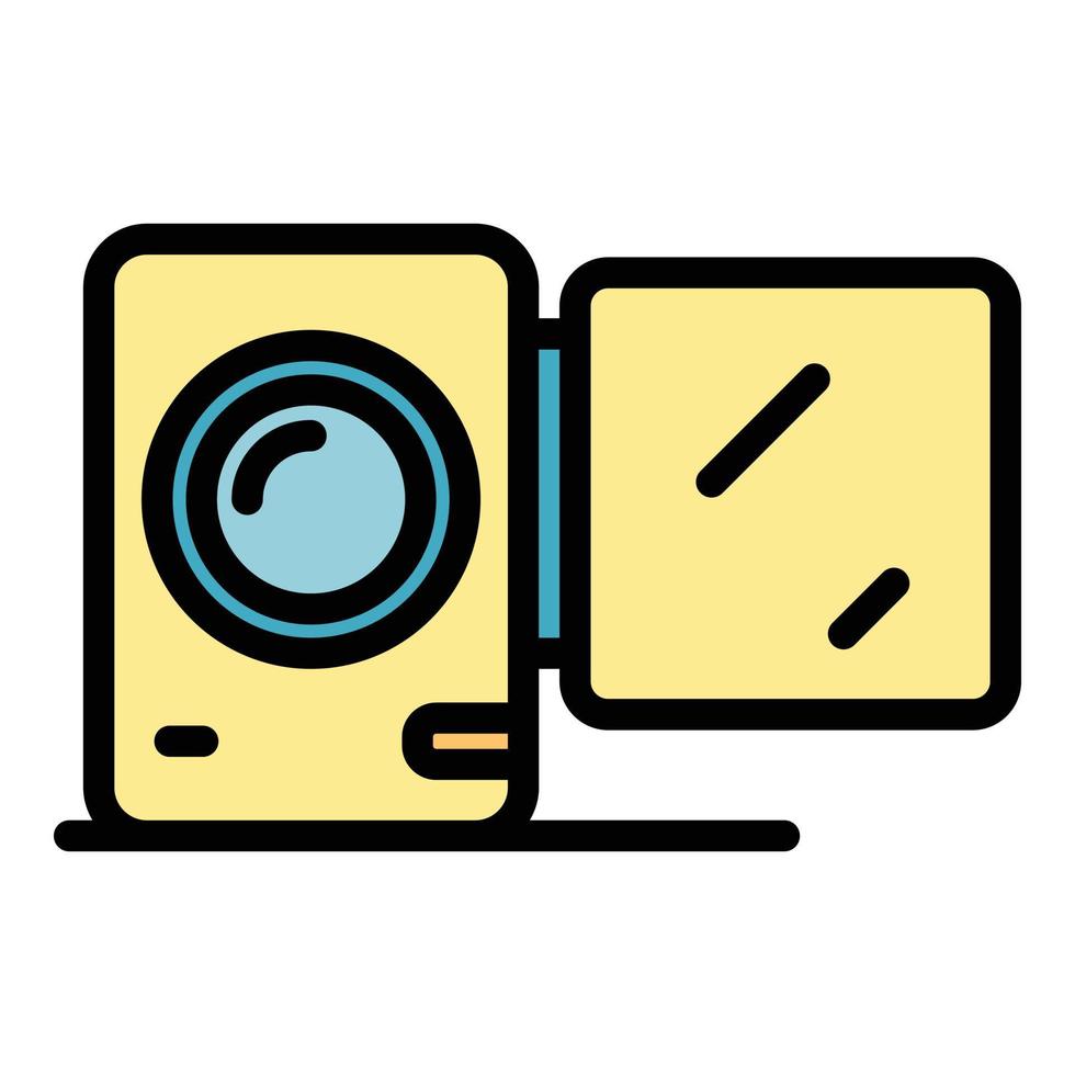 Home video camera icon color outline vector