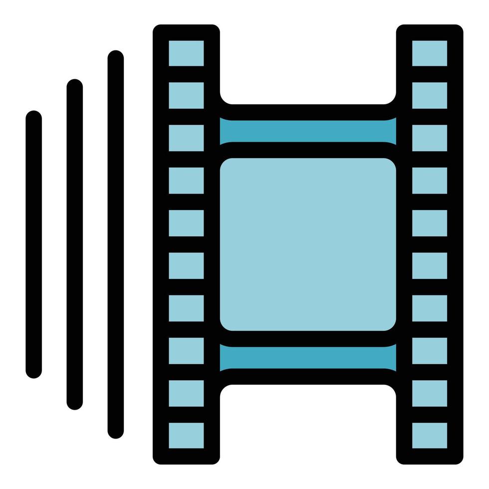 Clip editing icon color outline vector