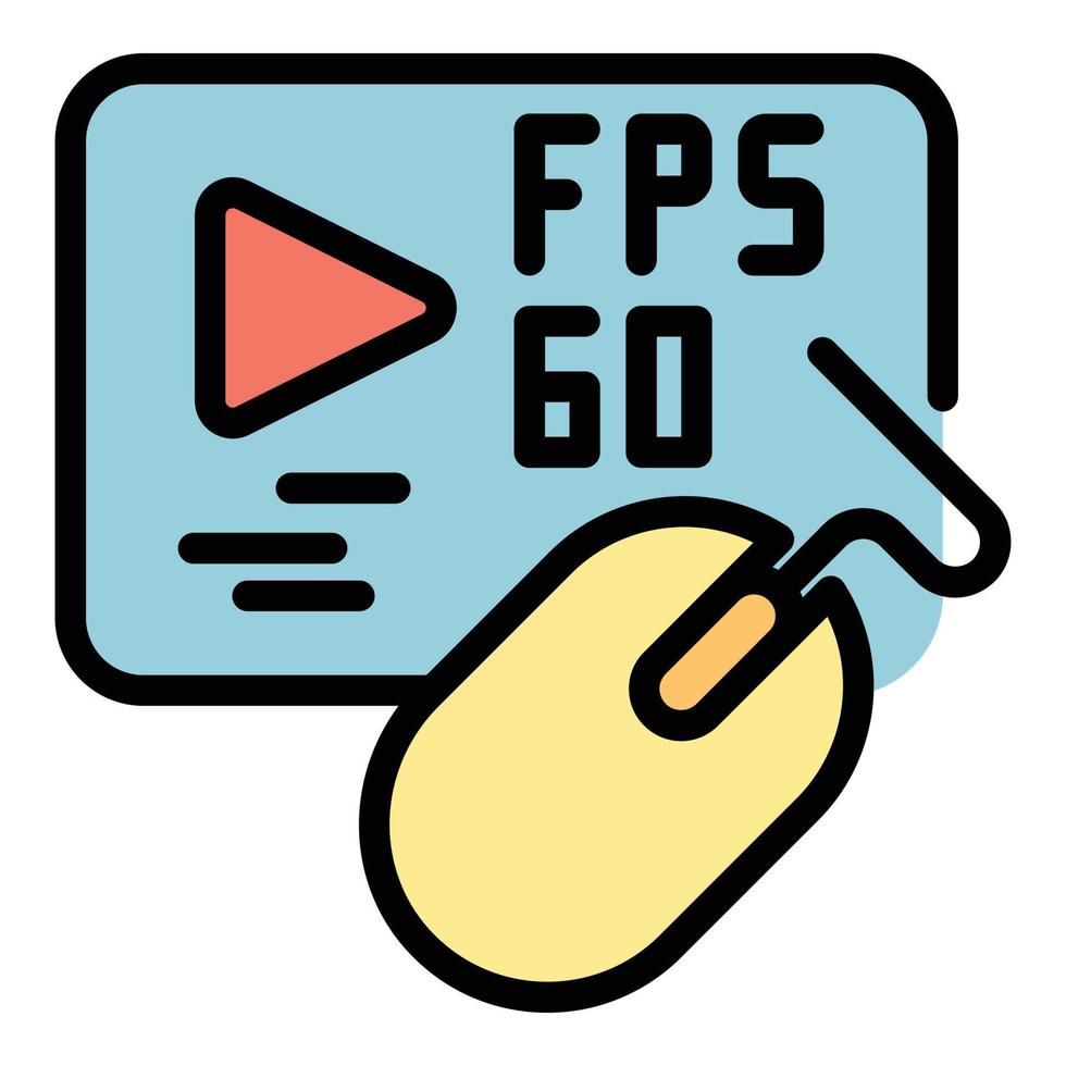 Stream online gaming icon color outline vector