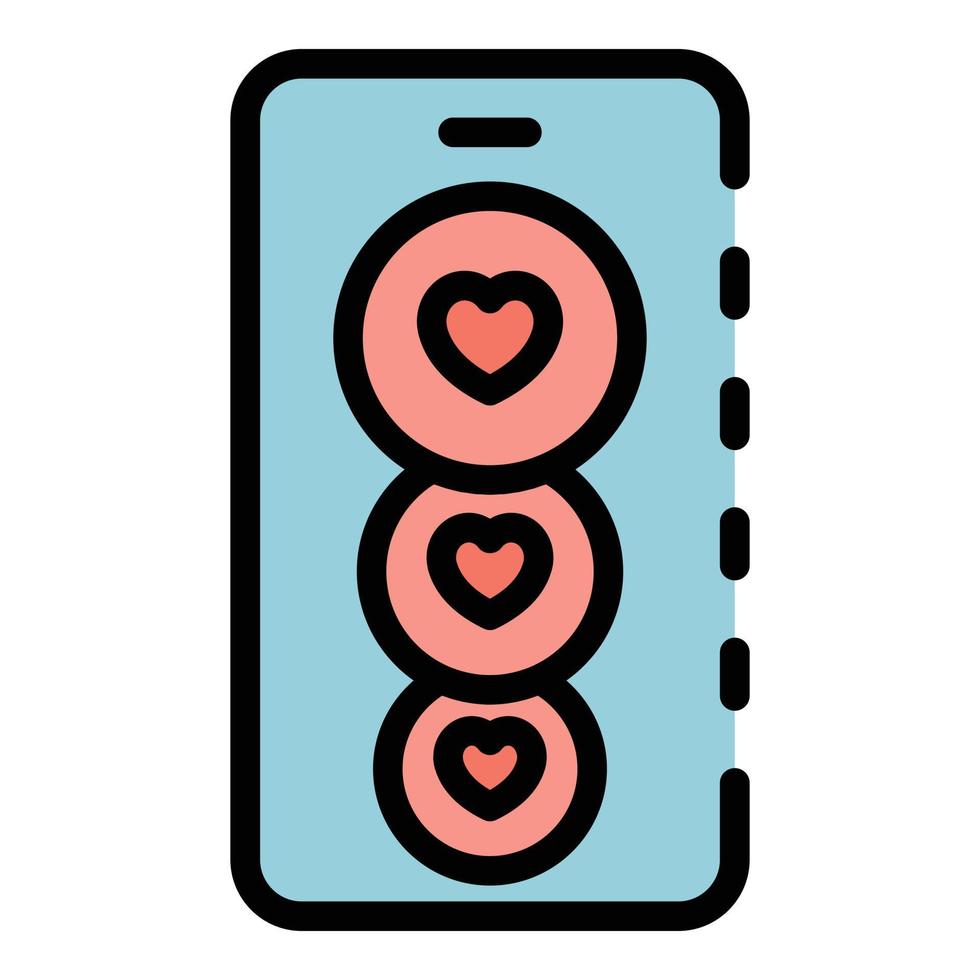 Smartphone product review icon color outline vector