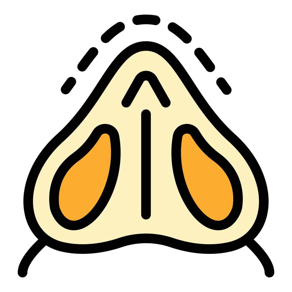 Nose internal surgery icon color outline vector