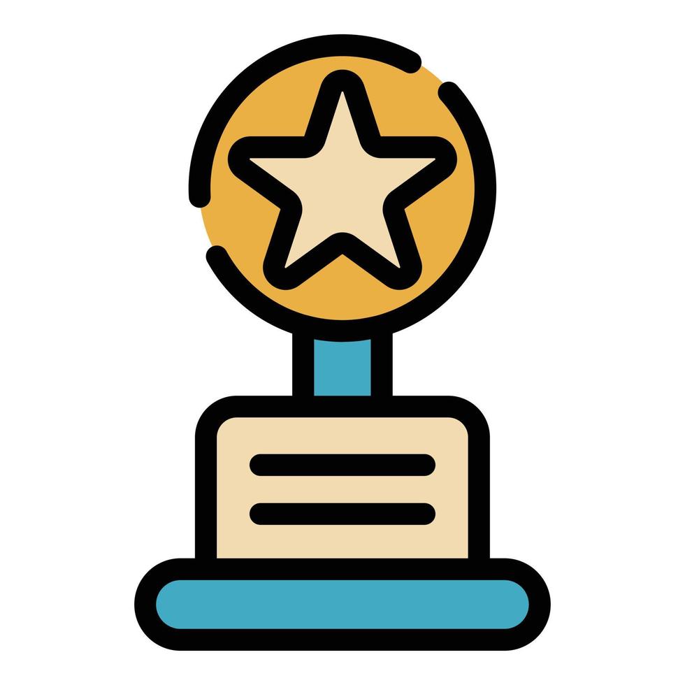 Movie award icon color outline vector