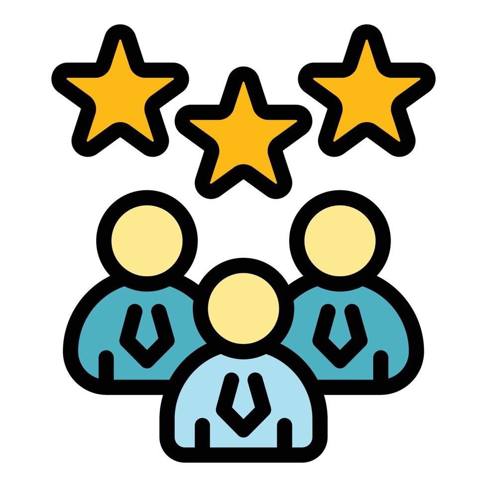 Top meeting icon color outline vector