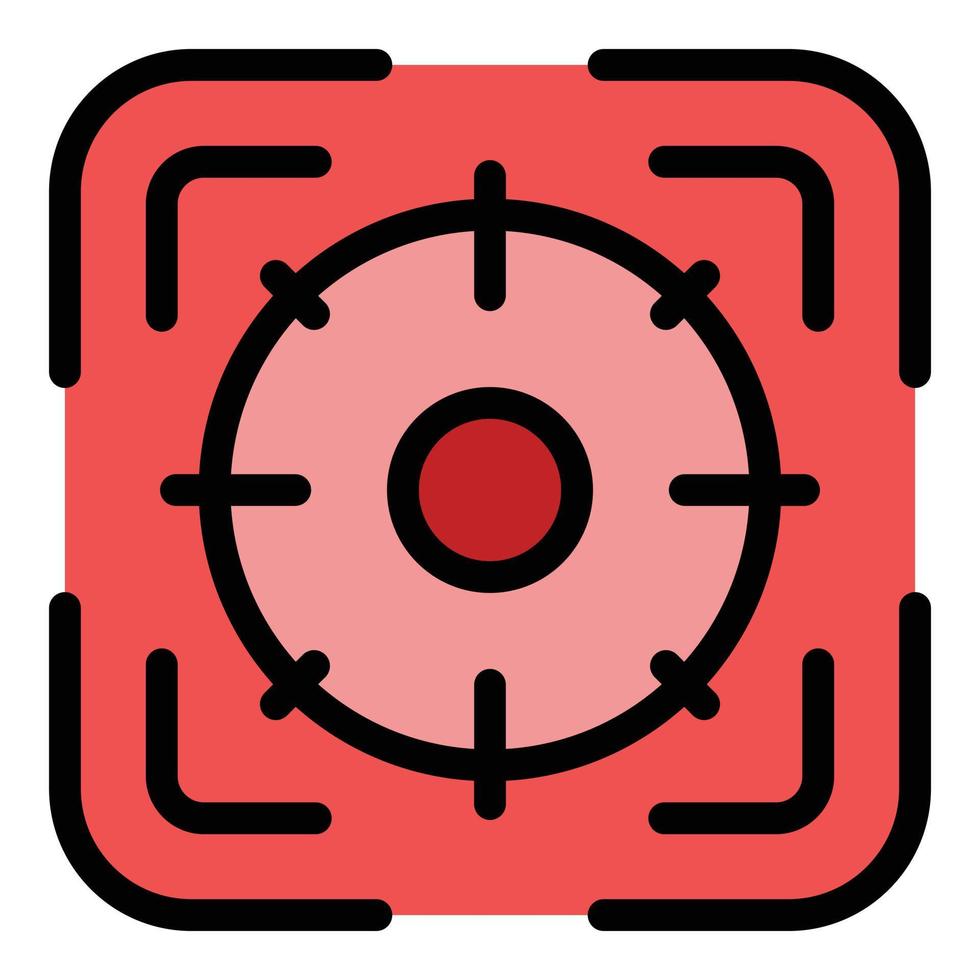 Digital focus icon color outline vector
