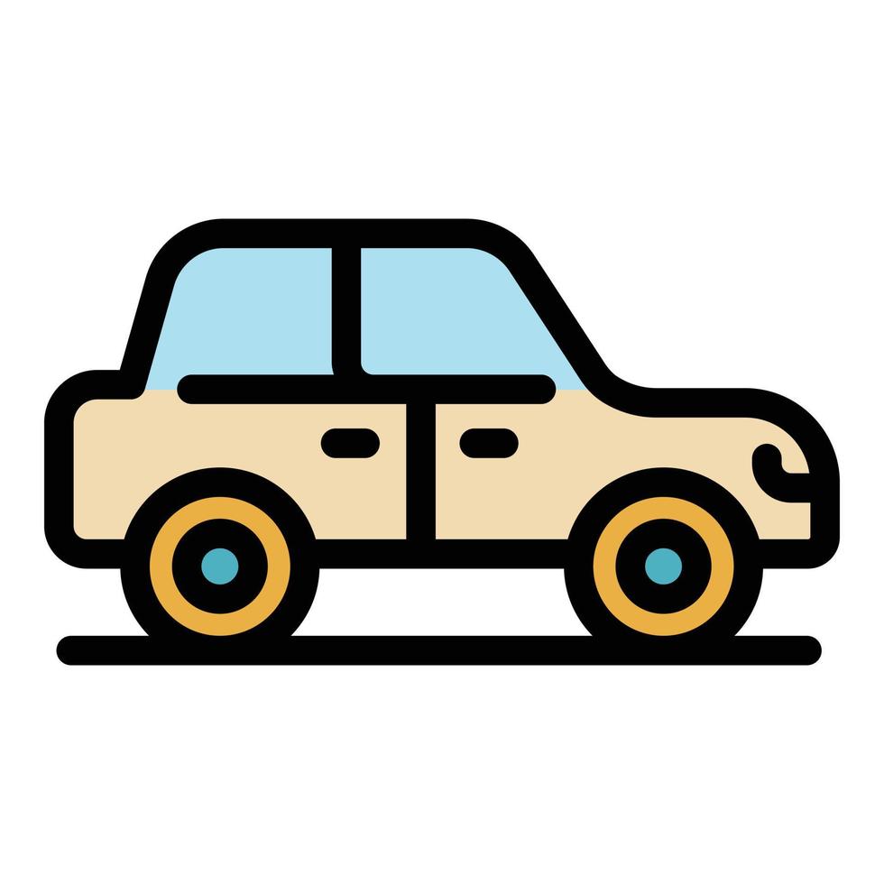 Family car icon color outline vector