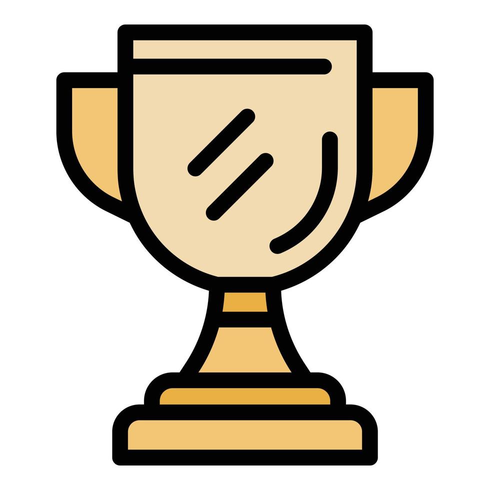 Sport winner cup icon color outline vector