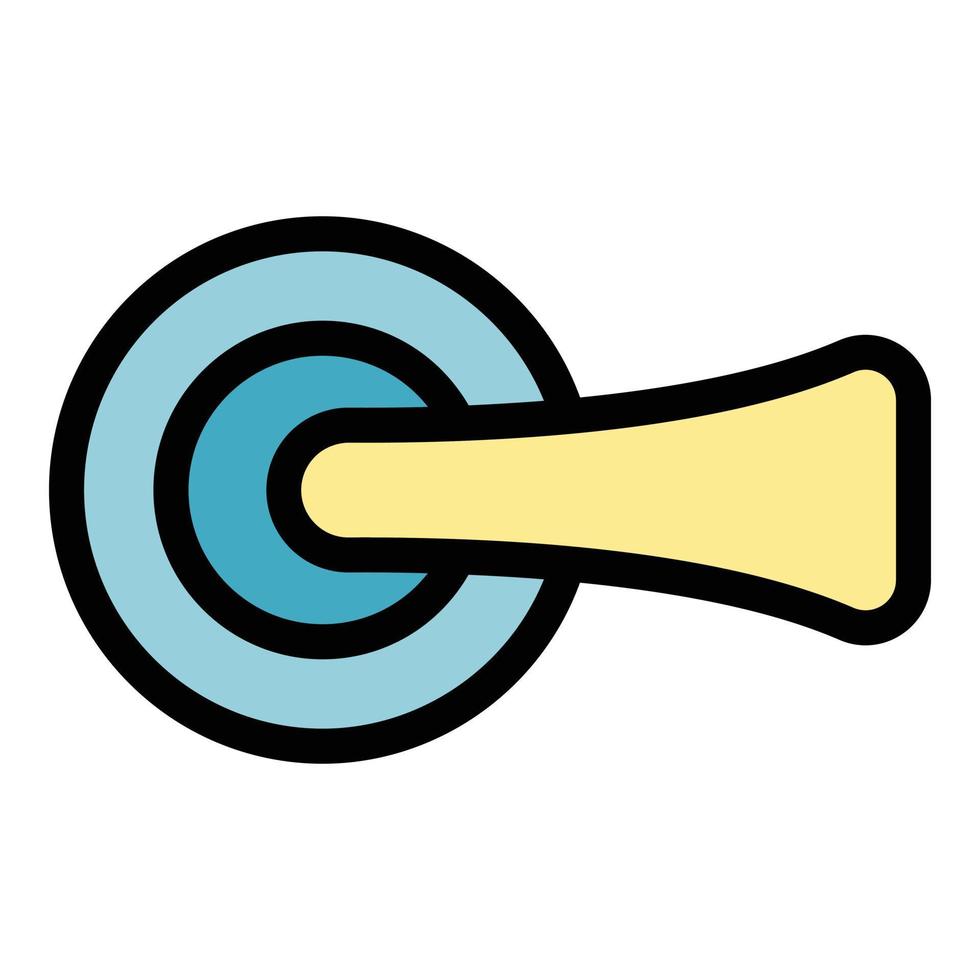 Door handle control icon color outline vector