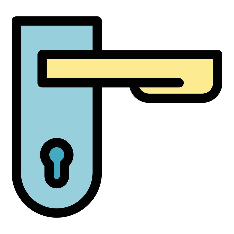 Doorknob icon color outline vector