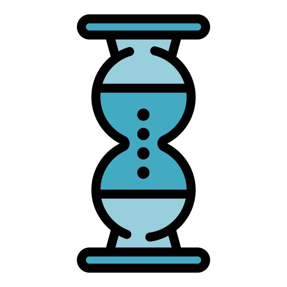 Business collaboration hourglass icon color outline vector