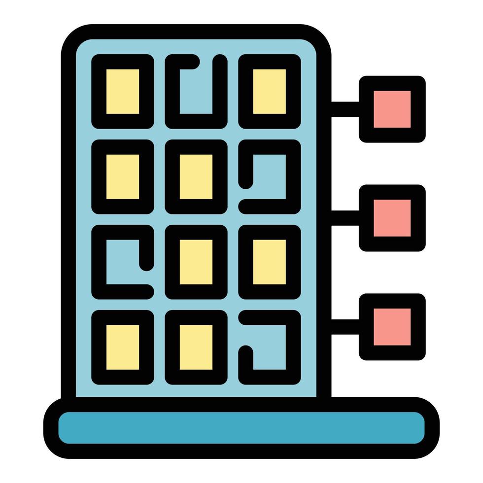 Business collaboration calendar icon color outline vector
