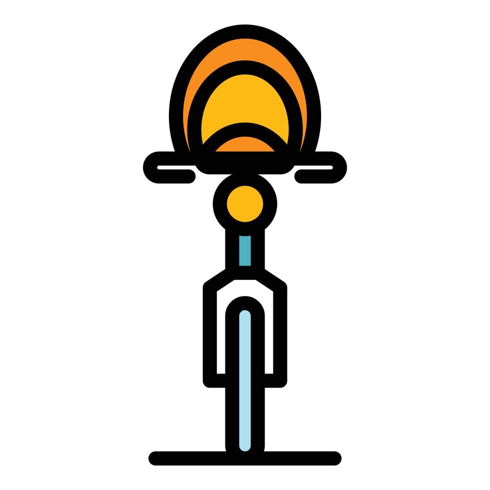 Baby bike plastic seat icon color outline vector