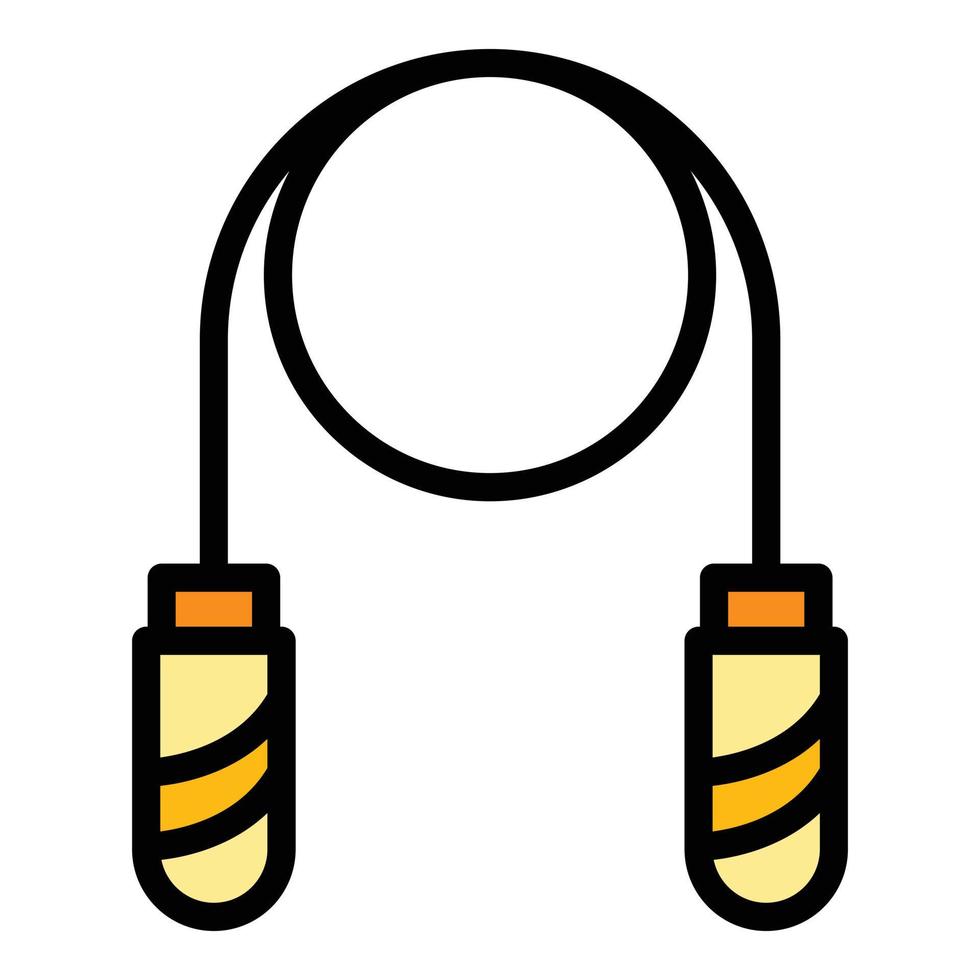 Jump rope icon color outline vector