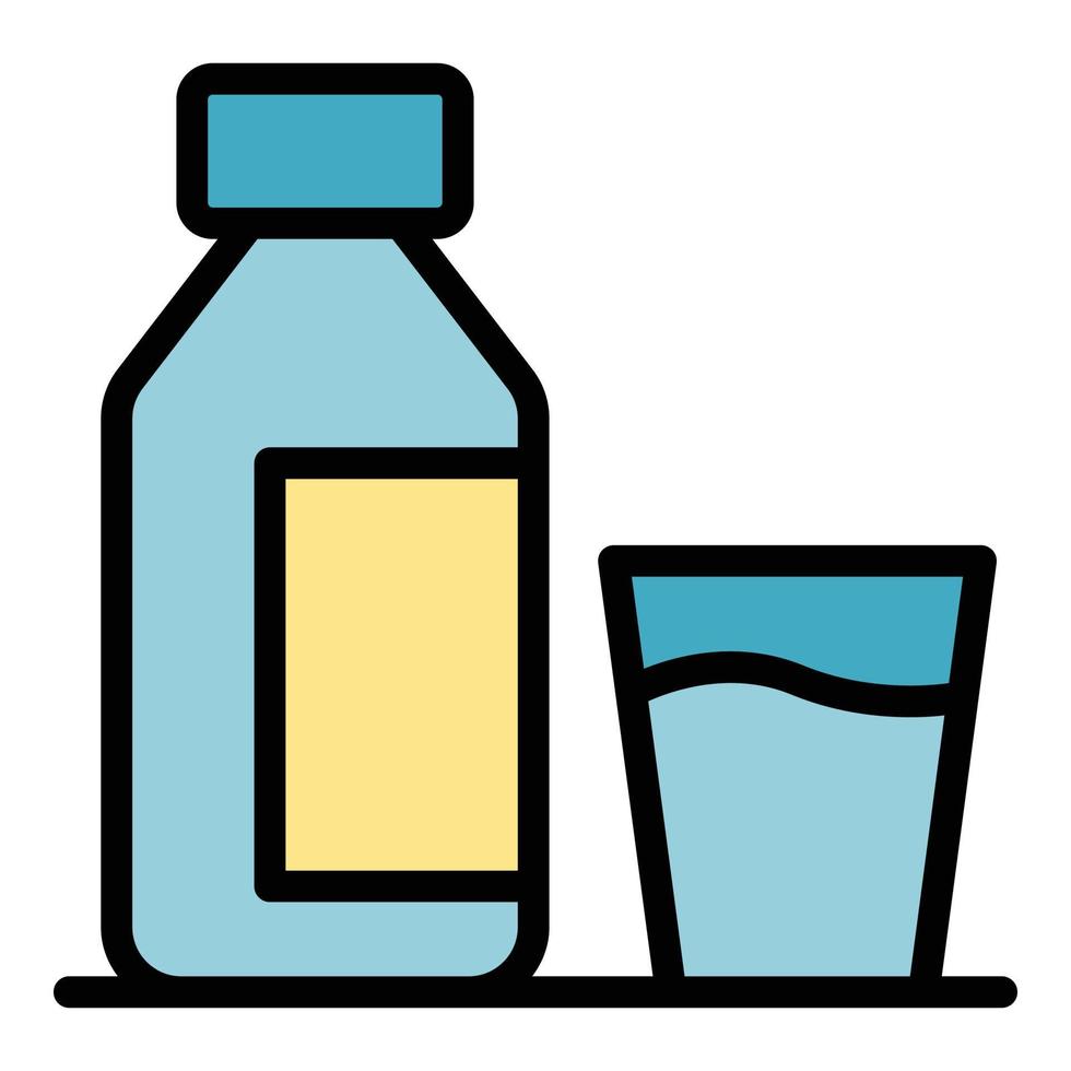 Water eco icon color outline vector