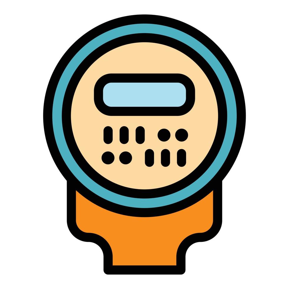 Home consumption counter icon color outline vector