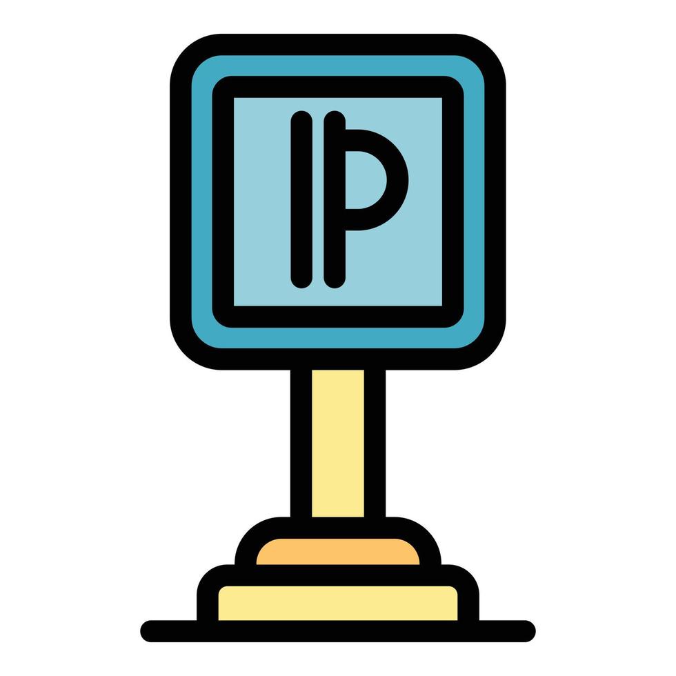 City parking icon color outline vector