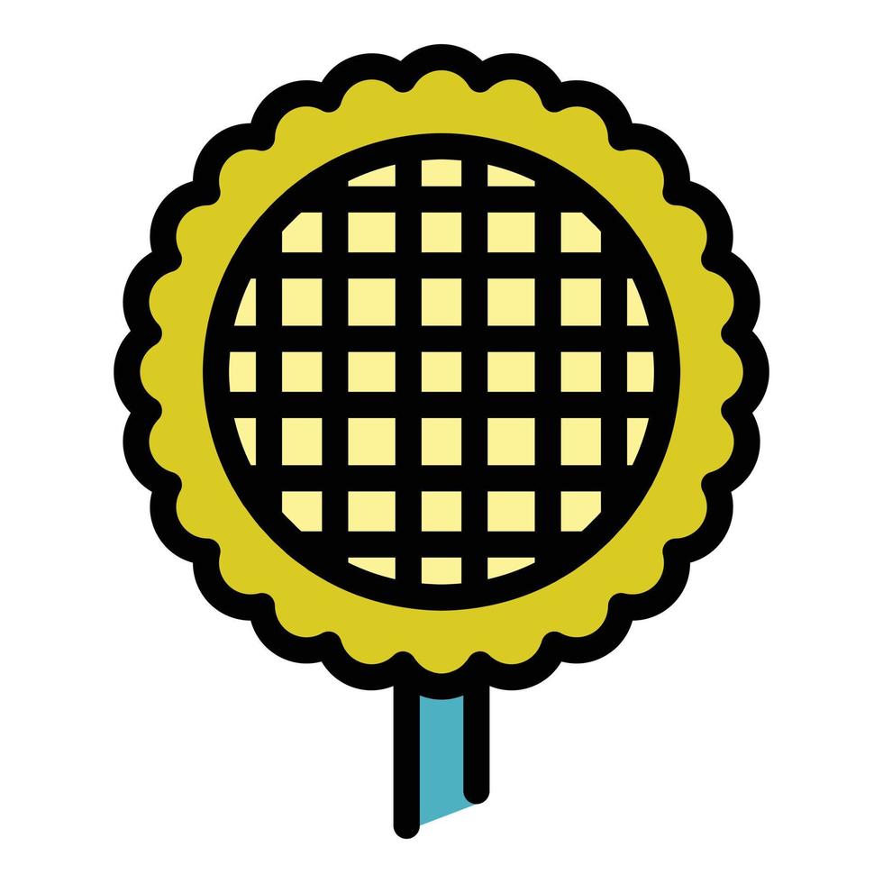 Sunflower icon color outline vector