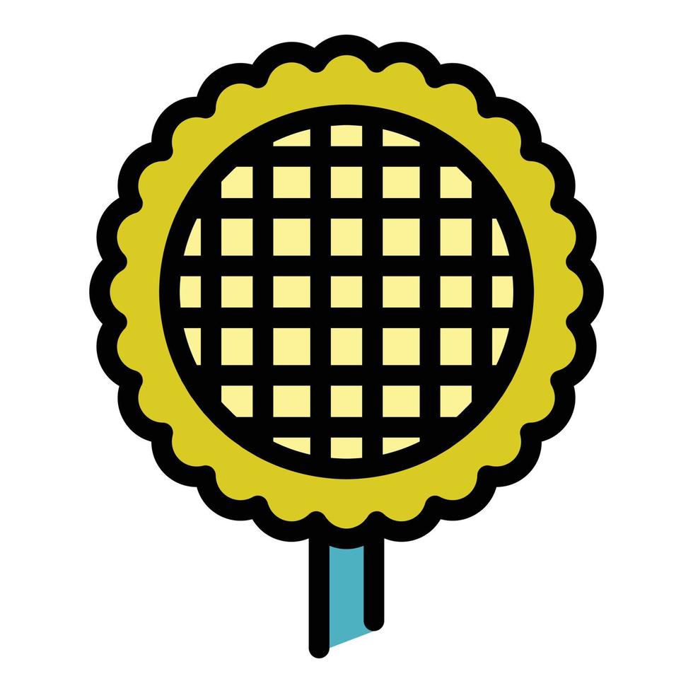 vector de contorno de color de icono de girasol