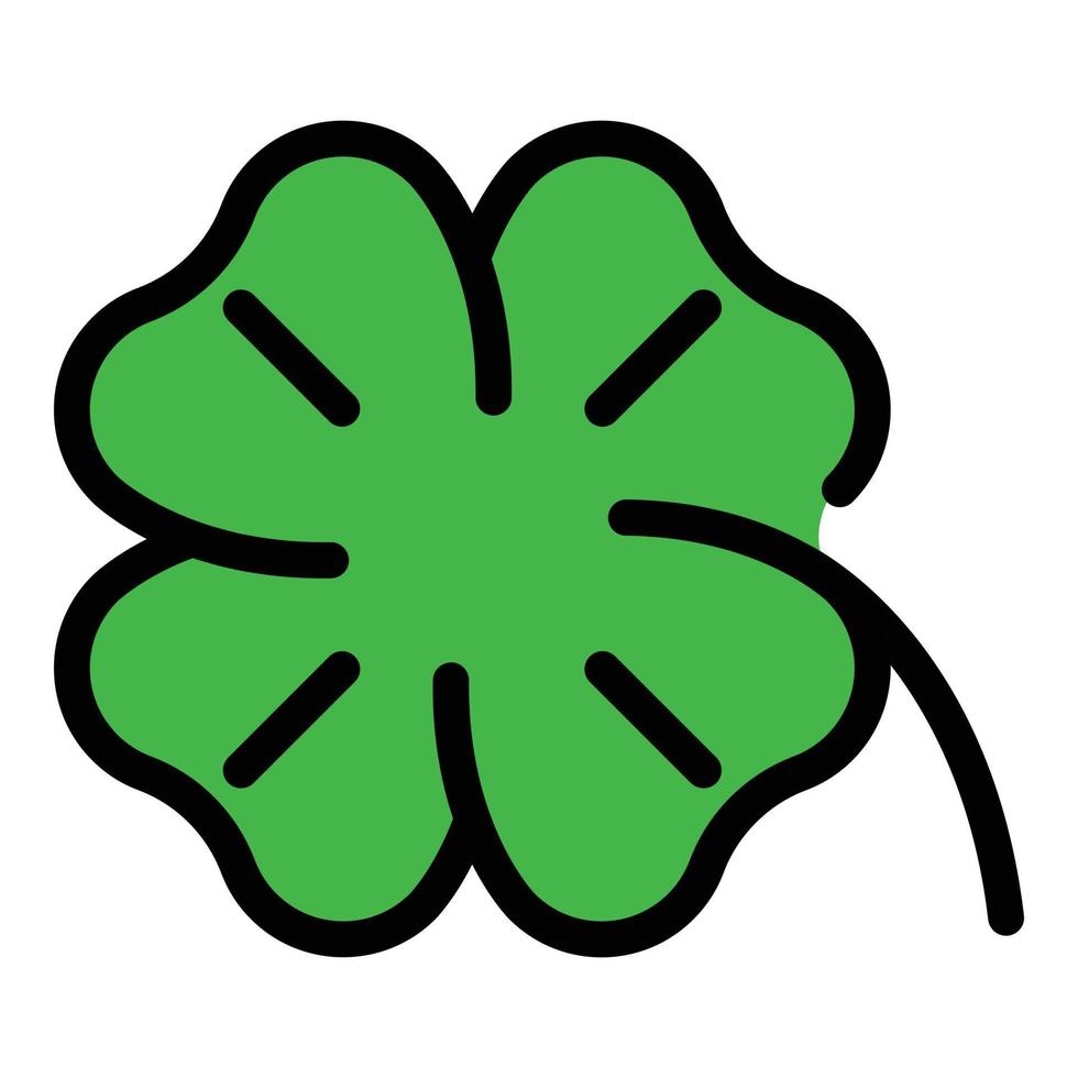 Clover celebration icon color outline vector