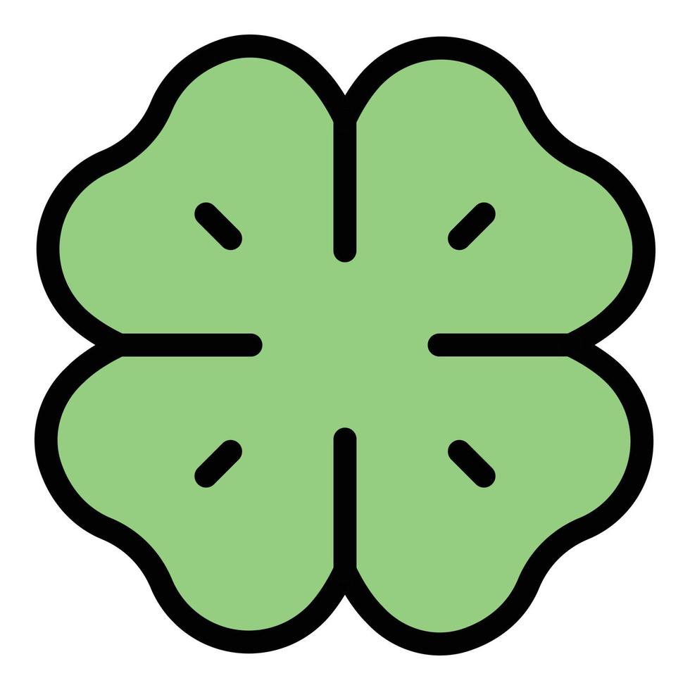 Clover patrick icon color outline vector