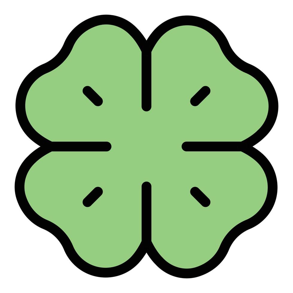 Clover patrick icon color outline vector