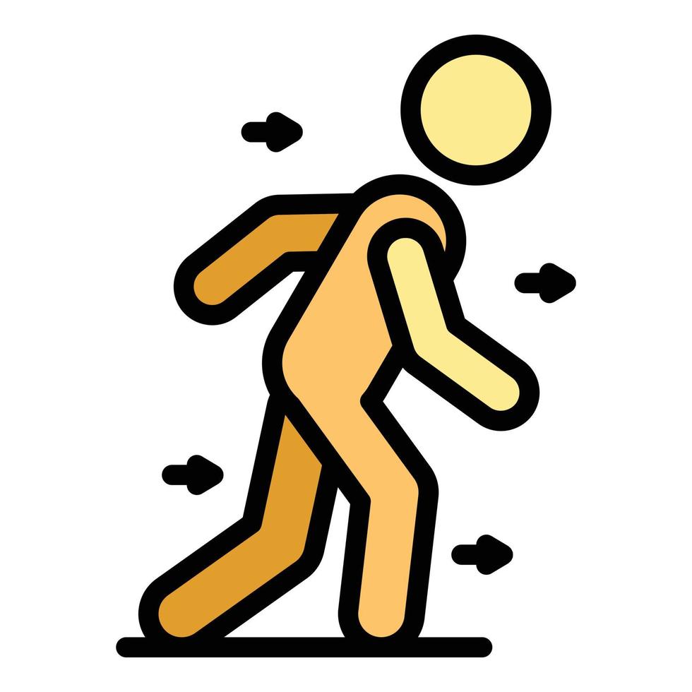 Physical rehabilitation motion icon color outline vector